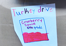 Donations for the Turkey Drive