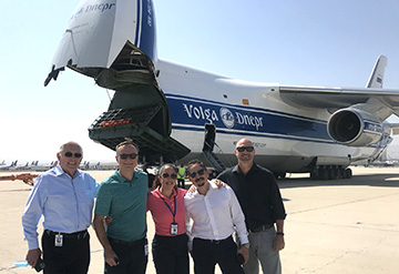 Aeronet Worldwide associates touring the Antonov An-124 Ruslan