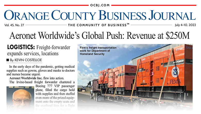 Aeronet Featured in the Orange County Business Journal