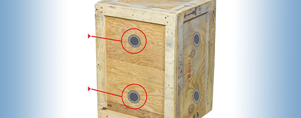 Shipping crate with screening holes