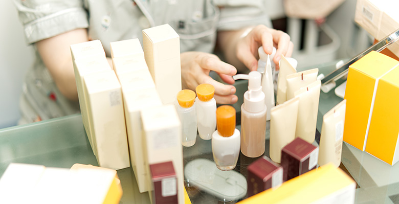 Cosmetics and skin care products for logistics services