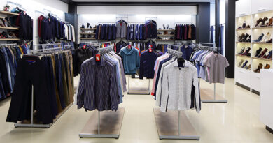 Inside of a men's clothing retail store