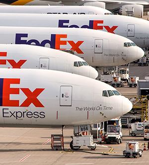 FedEx planes lined up
