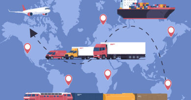 Illustration of multi-modal transportation around the world