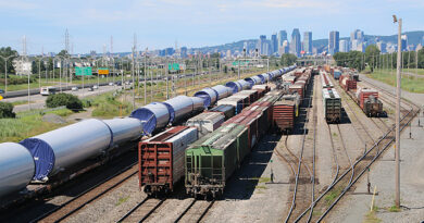Canadian railway just outside of Montreal