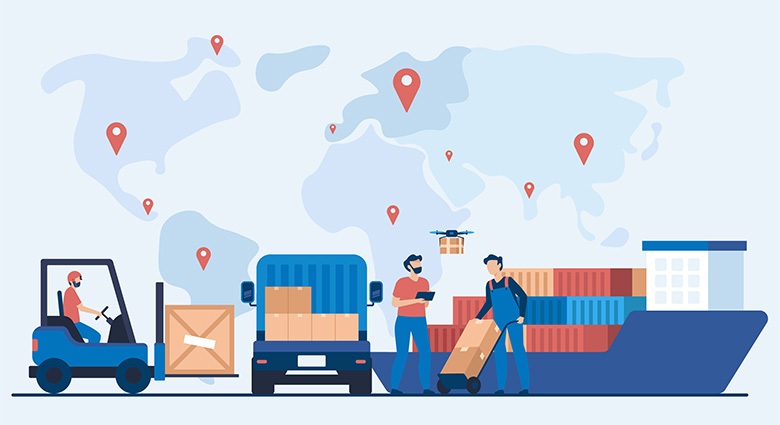 A logistics network in action